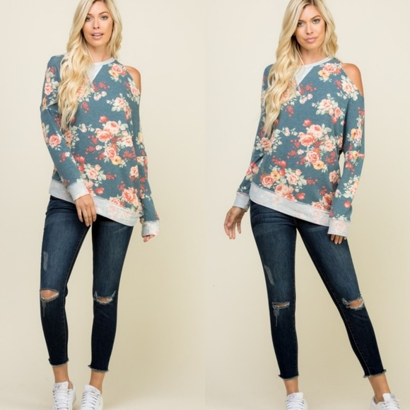 Amazing cold shoulder floral top - Picture 3 of 8